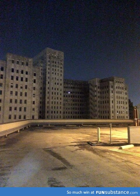 This abandoned hospital had a visitor last night