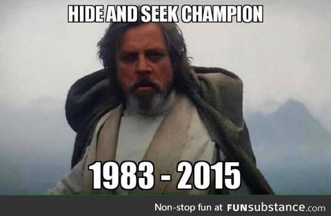 Luke Skywalker, the hide and seek champion
