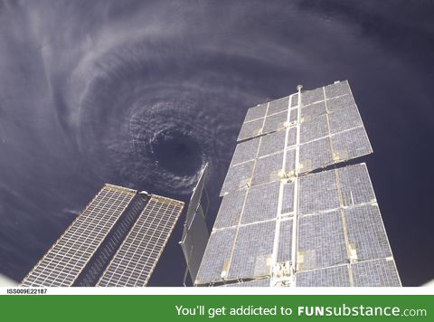 Looking at a hurricane from the International Space Station
