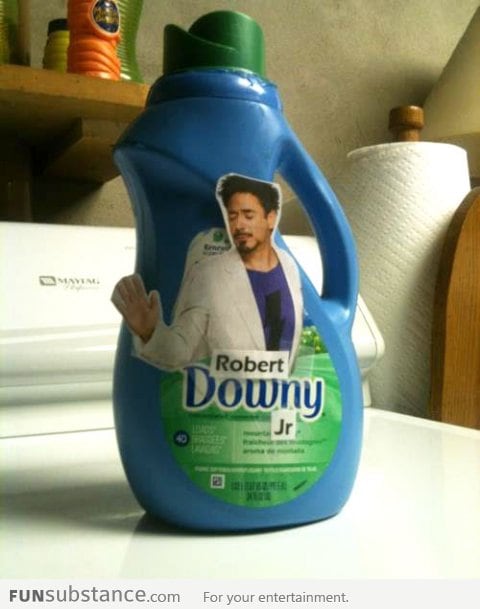 Robert Downy Jr - Detergent endorser?