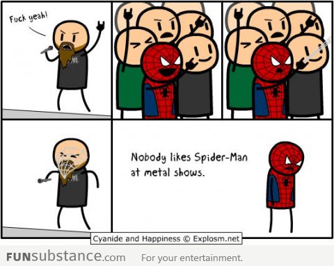 Poor Spider-Man...