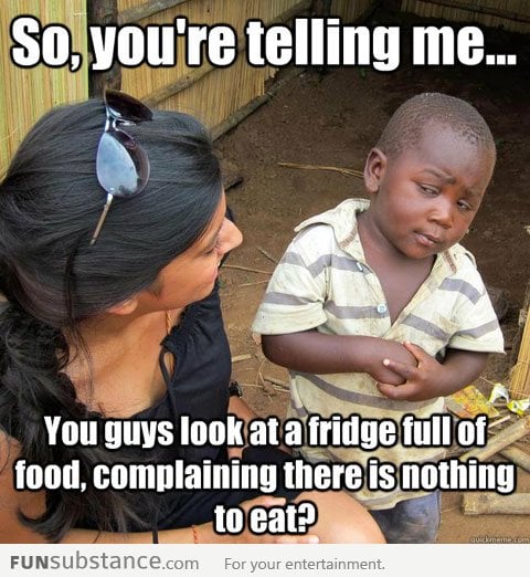 A fridge full of food?