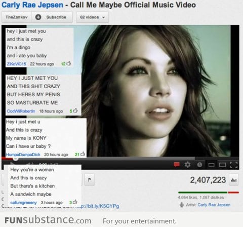 YouTube on "Call Me Maybe"