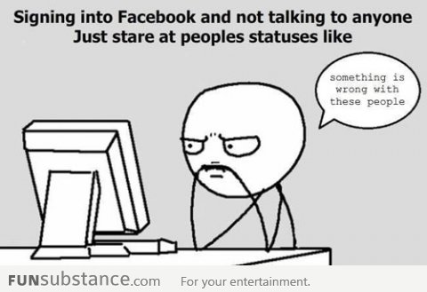 Staring at people's statuses