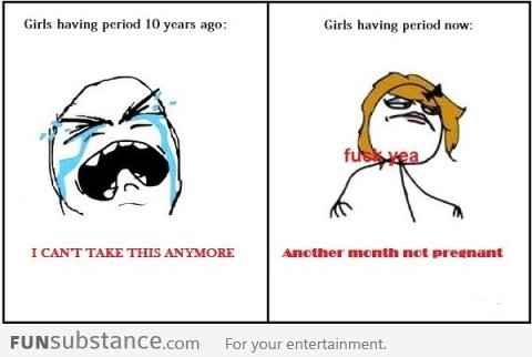 Girls Having Period Then And Now