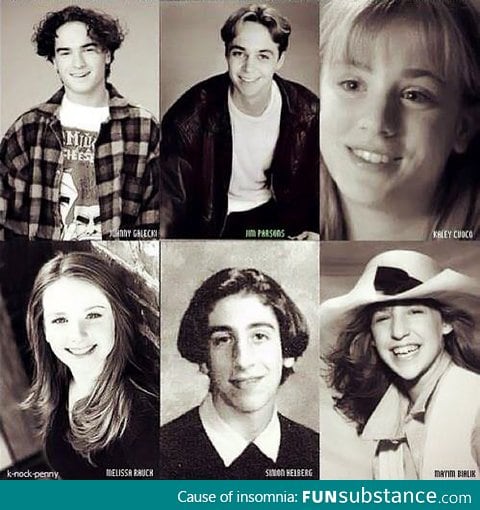 The cast of The Big Bang Theory as kids