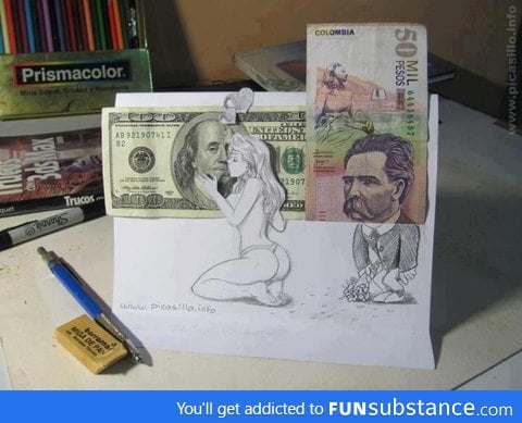 Completing the drawing on money