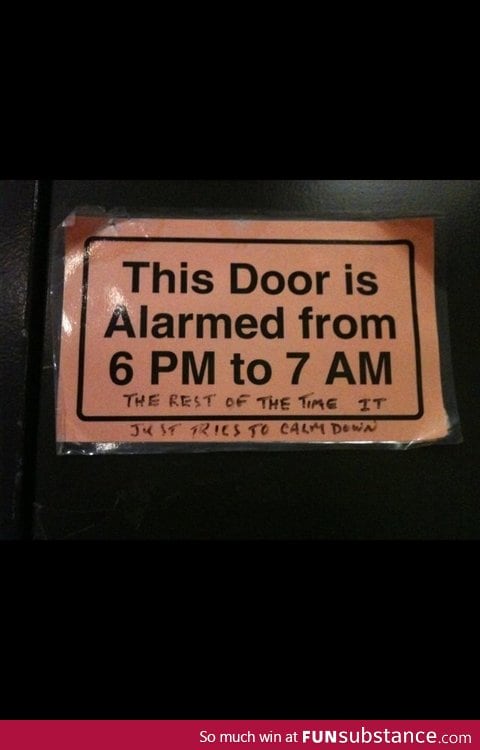 Alarmed door