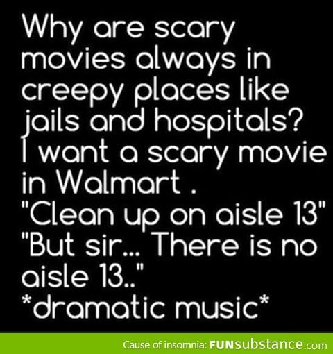 Scary movie in walmart