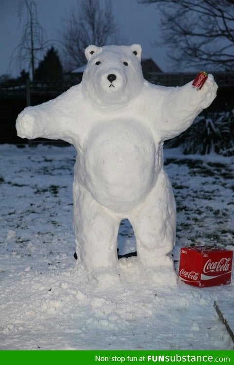 The Coca-Cola polar bear Ice cold refreshment