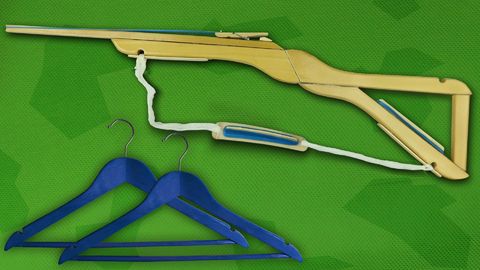 How to make a gun with hangers