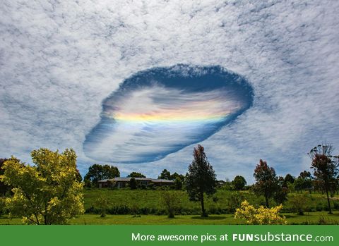 Rare cloud phenomenon over eastern Victoria, Australia