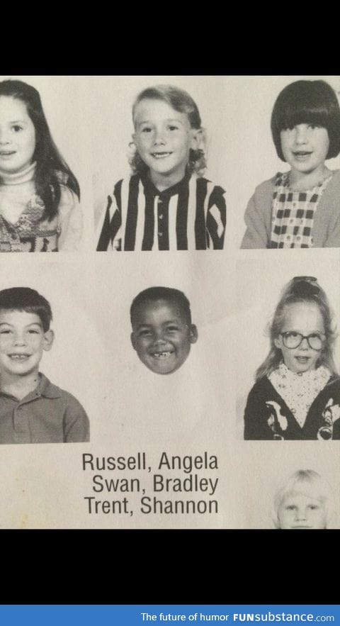 Elementary picture. He wore a white sweater