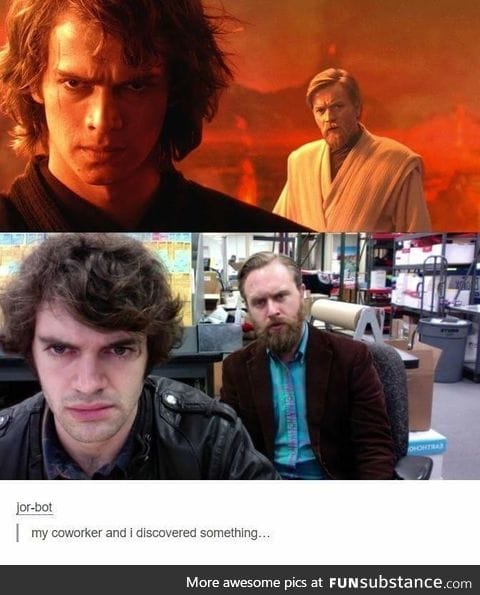 "You were like a coworker to me Anakin"