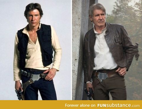 It took Han Solo 40 years to finally button his shirt