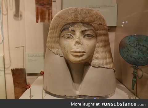 This 3,000 year old Egyptian bust looks mildly like Michael Jackson