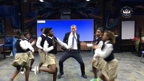 This middle school principal has some serious dance moves