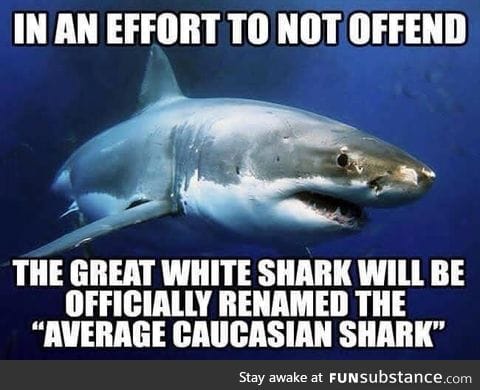 In an effort not to offend great whites