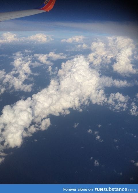 Thunderheads from above look cool