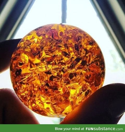 Solid amber sphere