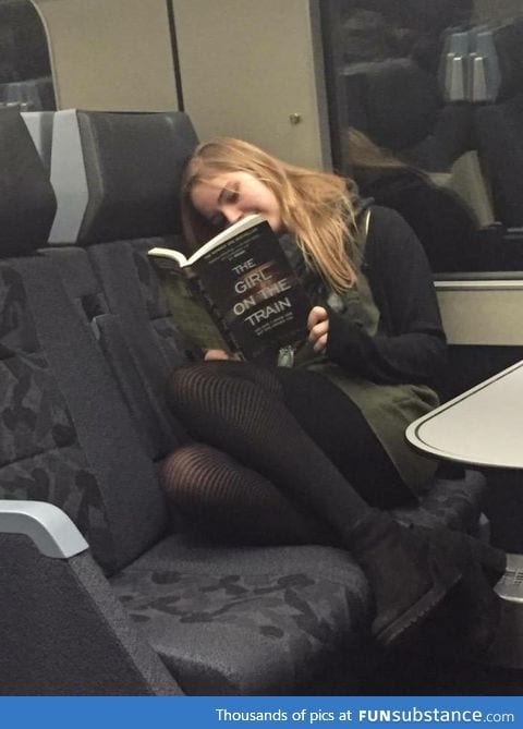 A girl on the train... Reading 'The Girl On The Train'. Inception!