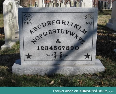 Gravestone of Elijah Bond, who patented the Ouija Board