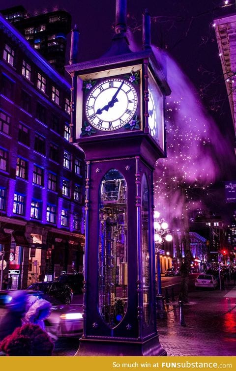 Steam powered clock in Vancouver, Canada. One of only 7 in the world