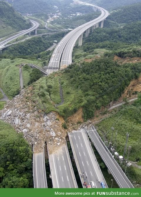 They had a little landslide in Taiwan