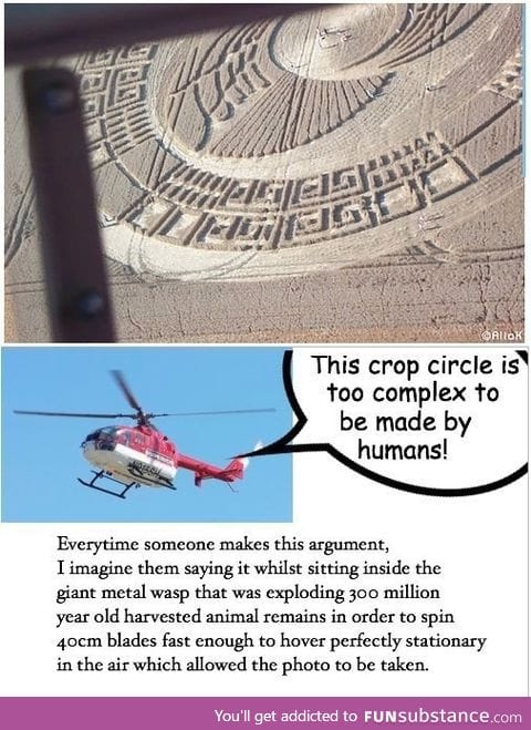 Crop Circles vs Helicopter