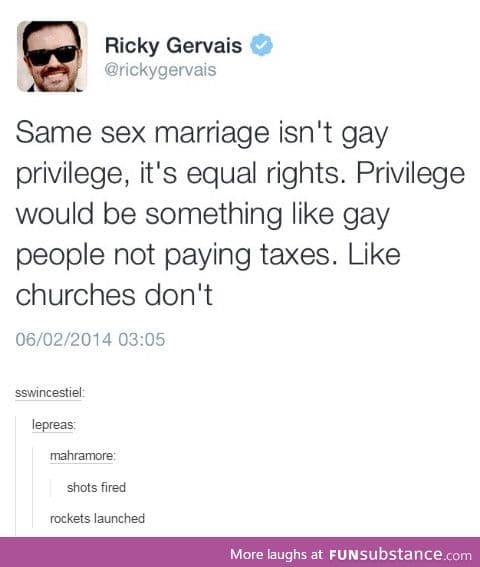 Ricky Gervais has no chill