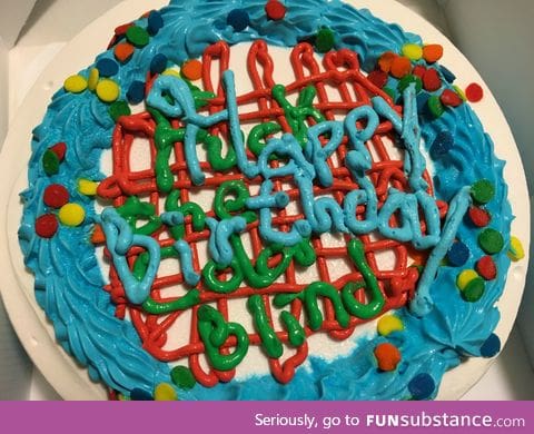 A cake for the color blind friend