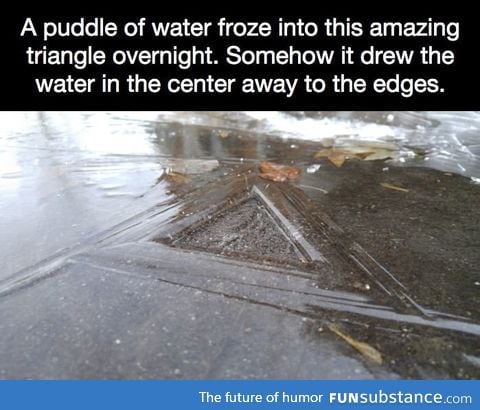 Natural ice formation