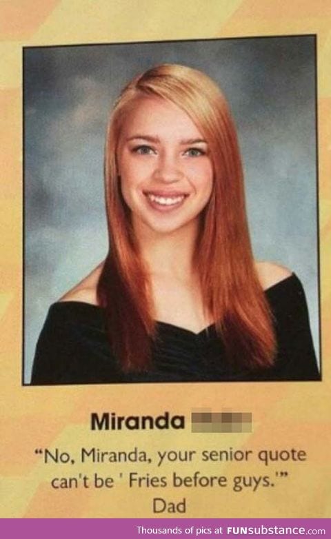 best yearbook quote goes to...
