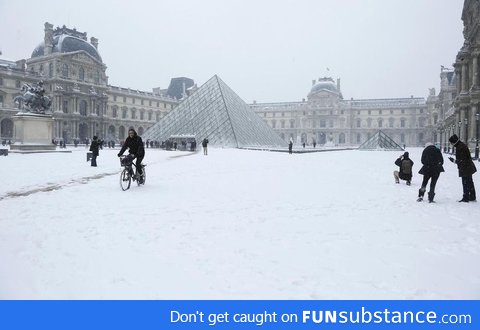 The Louvre this afternoon