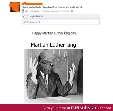 Happy Martian Luther King Day