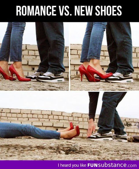 Romance vs new shoes