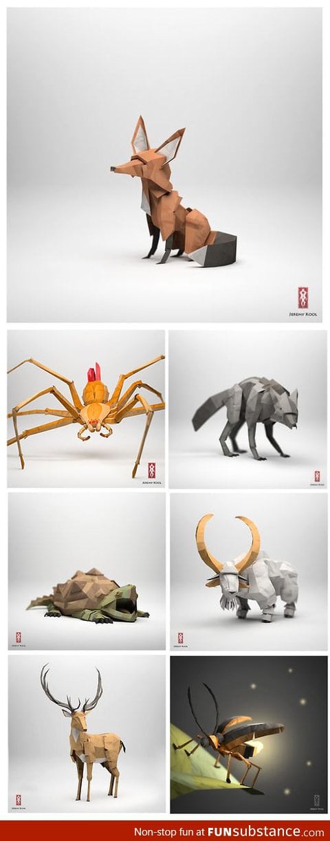 Super realistic origami art