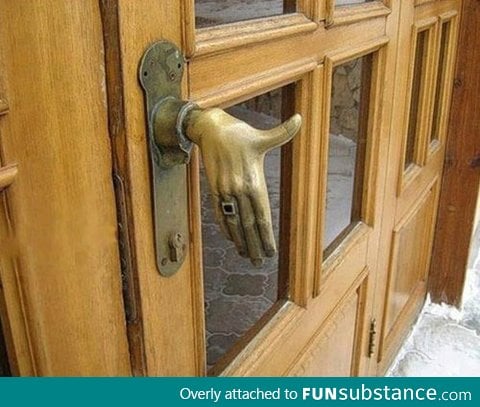 The door that shakes your hand