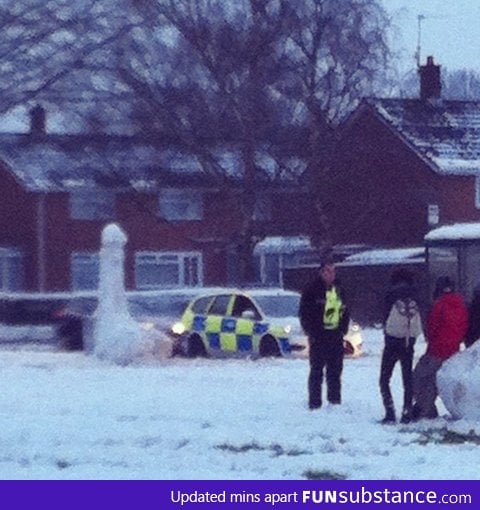 Police didn't like our snowman