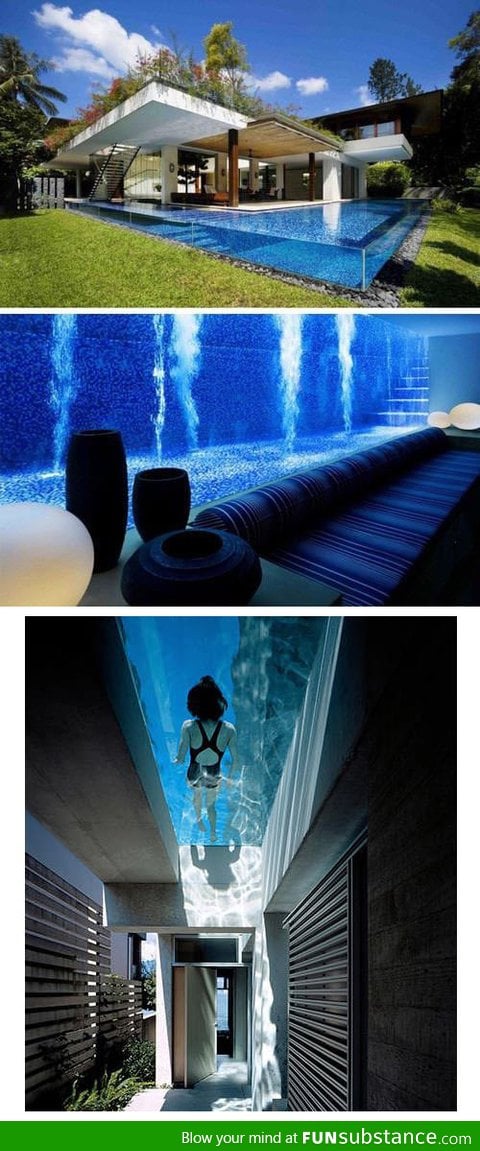 A swimming pool inside your house