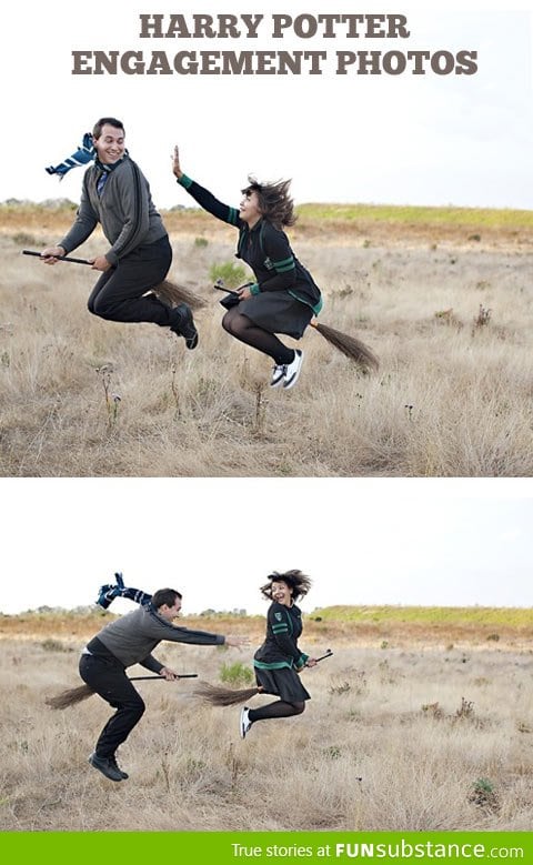 Engagement photos, Harry Potter style