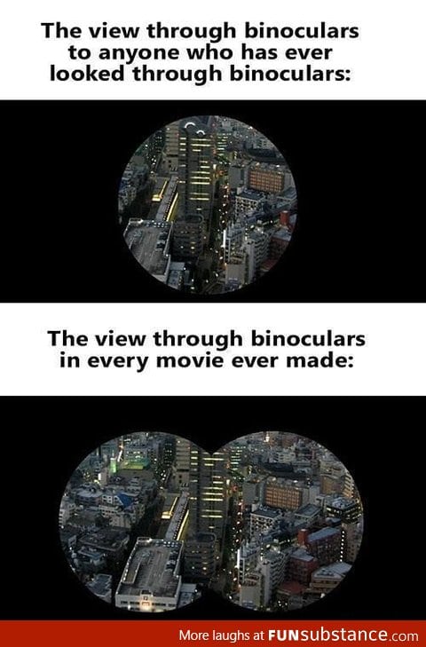 Movie logic on binoculars