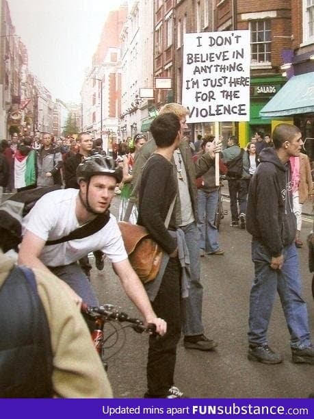 An honest protester