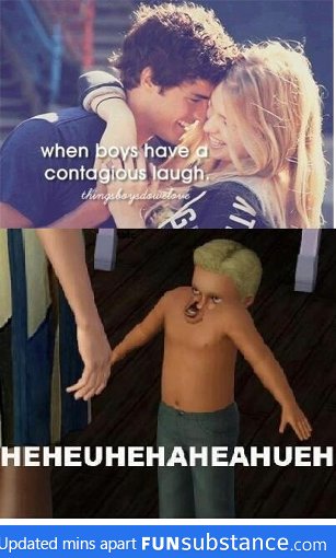 When boys have a contagious laugh