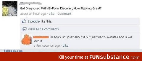 Got diagnosed with bi-polar disorder