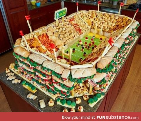 Super Bowl bread set up!