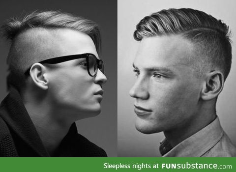 One of the most popular hairstyle comes from mandatory hairstyle used by the Waffen SS