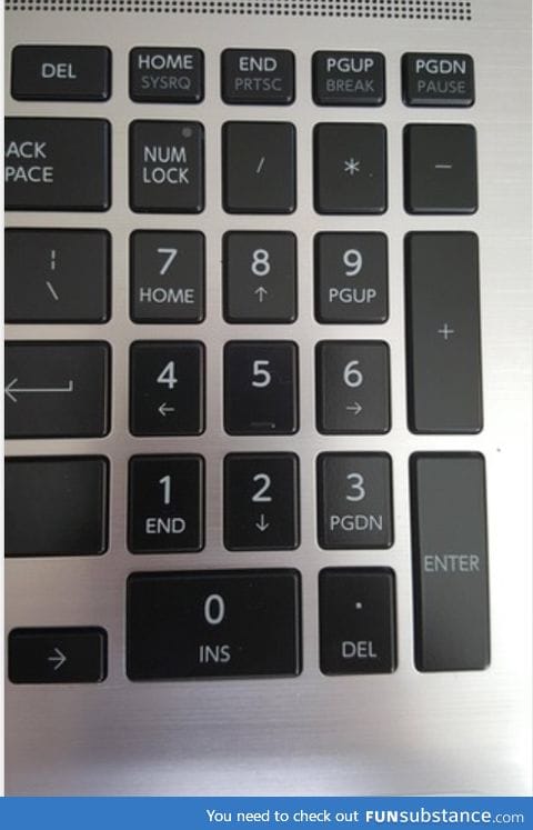 This laptop has a optical illusion around the keypad
