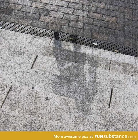 A permanent "Nuclear Shadow" in Hiroshima created by the blast