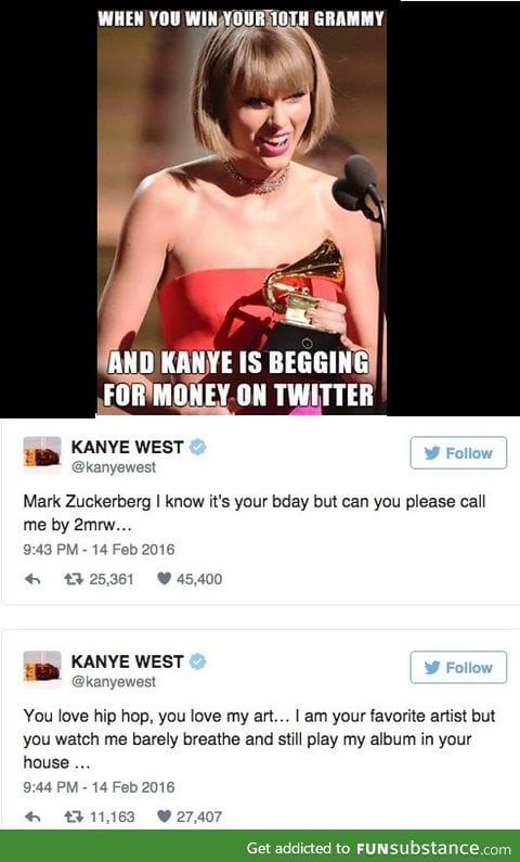 Kanye needs your support